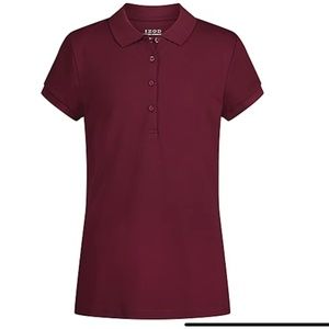 IZOD Juniors Women’s Maroon Short Sleeve Uniform Polo Shirt
